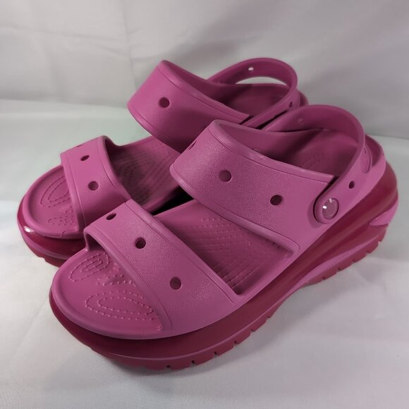 Crocs Classic Mega Crush Juice Pink Unisex Sandals 11 M11/W12.5 207989 Platform - Picture 2 of 16